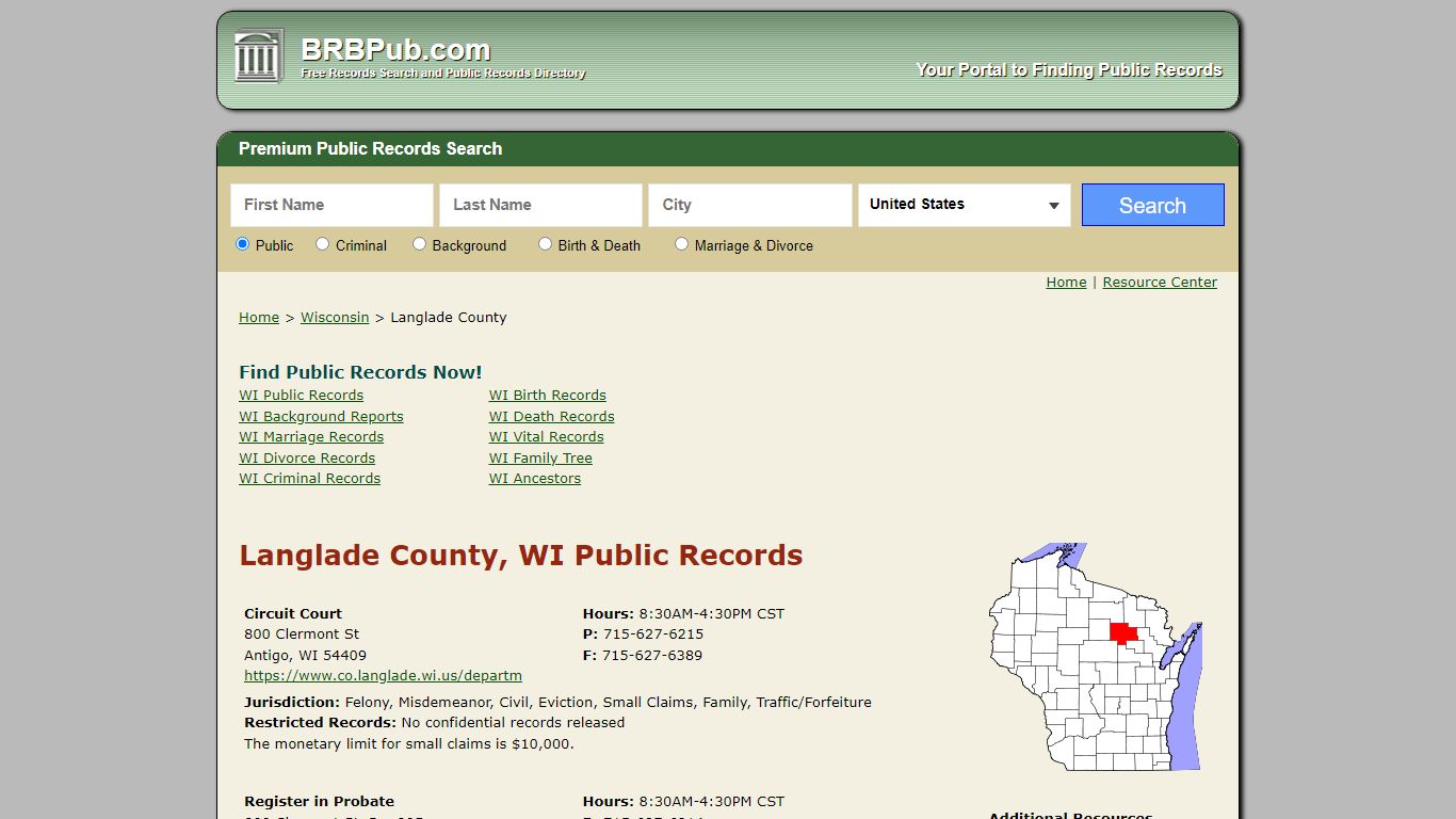 Langlade County Public Records | Search Wisconsin ...