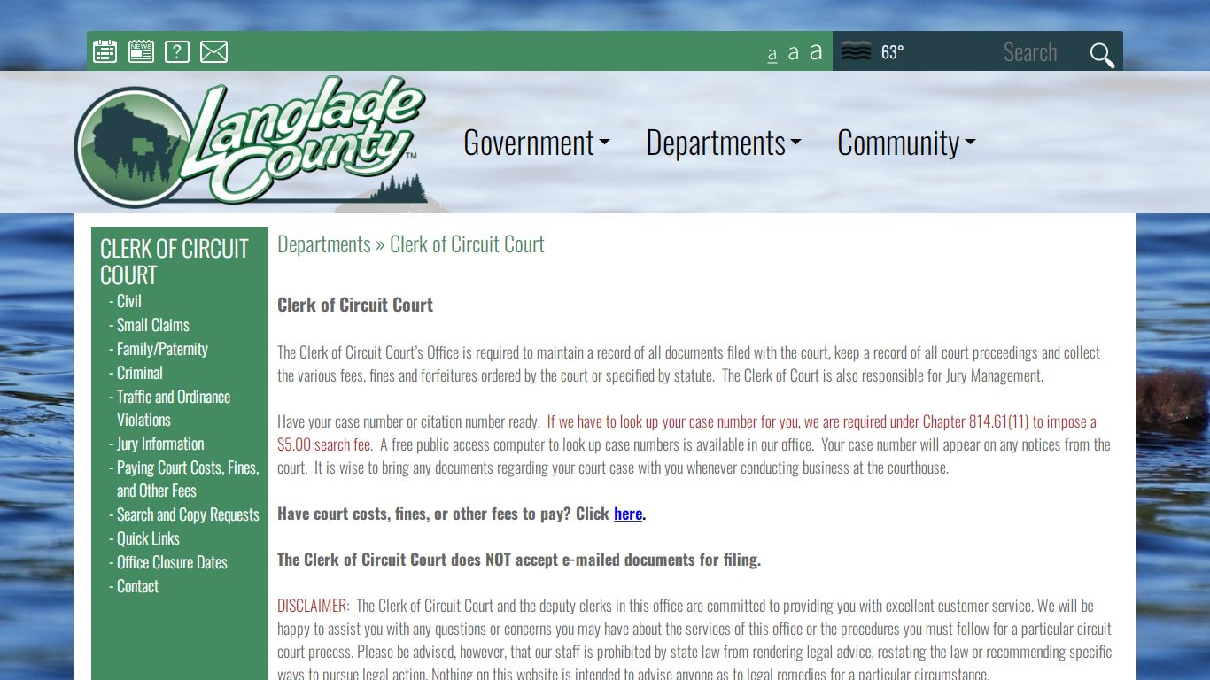 The Official Langlade County Government Web Site ...